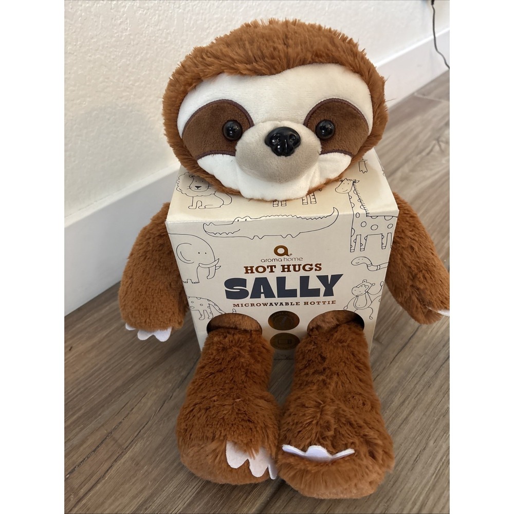 Hot Hug Sloth Stuffed Animal Plush w/Microwaveable Hottie Lavender Pouch NWT